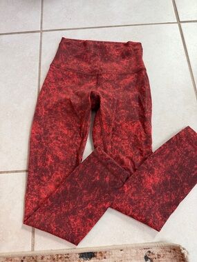 lululemon athletica Red Marble Print Leggings
